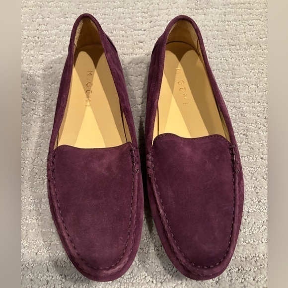 NEW M. GEMI Felize Italian Purple  Suede flats Loafers Moccasins size US 9.5 - Picture 1 of 9